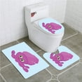 thumbnail image 1 of PUDMAD Happy Octopus Cartoon 3 Piece Bathroom Rugs Set Bath Rug Contour Mat and Toilet Lid Cover, 1 of 2