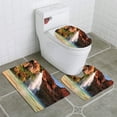 thumbnail image 1 of PUDMAD Havasu Falls Arizona 3 Piece Bathroom Rugs Set Bath Rug Contour Mat and Toilet Lid Cover, 1 of 2