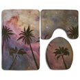 thumbnail image 1 of PUDMAD Hawaii Coconut Tree 3 Piece Bathroom Rugs Set Bath Rug Contour Mat and Toilet Lid Cover, 1 of 2