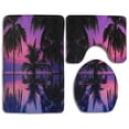 thumbnail image 1 of PUDMAD Hawaii Coconut Tree 3 Piece Bathroom Rugs Set Bath Rug Contour Mat and Toilet Lid Cover, 1 of 2