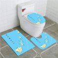 thumbnail image 1 of PUDMAD Hawaiian Map Hawaii Islands Capital Honolulu Borders Important 3 Piece Bathroom Rugs Set Bath Rug Contour Mat and Toilet Lid Cover, 1 of 2