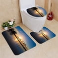 thumbnail image 1 of PUDMAD Hawaiian Sunset 3 Piece Bathroom Rugs Set Bath Rug Contour Mat and Toilet Lid Cover, 1 of 2
