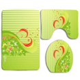 thumbnail image 1 of PUDMAD Heart Lines 3 Piece Bathroom Rugs Set Bath Rug Contour Mat and Toilet Lid Cover, 1 of 2