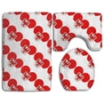thumbnail image 1 of PUDMAD Heart Love Shaped Brandenburg Flag 3 Piece Bathroom Rugs Set Bath Rug Contour Mat and Toilet Lid Cover, 1 of 2