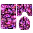 thumbnail image 1 of PUDMAD Heart to Heart 3 Piece Bathroom Rugs Set Bath Rug Contour Mat and Toilet Lid Cover, 1 of 2
