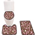 thumbnail image 1 of PUDMAD Hearts 3 Piece Bathroom Rugs Set Bath Rug Contour Mat and Toilet Lid Cover, 1 of 2