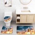 thumbnail image 1 of PUDMAD Heavy Rocket Launch On Cloudy Sky 3 Piece Bathroom Rugs Set Bath Rug Contour Mat and Toilet Lid Cover, 1 of 2