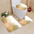 thumbnail image 1 of PUDMAD Hen Baby Chickens Chicks Walking Together a Farm 3 Piece Bathroom Rugs Set Bath Rug Contour Mat and Toilet Lid Cover, 1 of 2