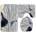 thumbnail image 1 of PUDMAD Herring Gull 3 Piece Bathroom Rugs Set Bath Rug Contour Mat and Toilet Lid Cover, 1 of 2