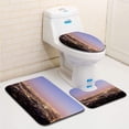 thumbnail image 1 of PUDMAD High Angle Los Angeles Cityscape 3 Piece Bathroom Rugs Set Bath Rug Contour Mat and Toilet Lid Cover, 1 of 2