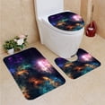 thumbnail image 1 of PUDMAD High Definition Star Field Colorful Night Sky Space Nebula Galaxies in Space Astronomy Concept 3 Piece Bathroom Rugs Set Bath Rug Contour Mat and Toilet Lid Cover, 1 of 2