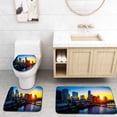 thumbnail image 1 of PUDMAD Home Away from Home 3 Piece Bathroom Rugs Set Bath Rug Contour Mat and Toilet Lid Cover, 1 of 2