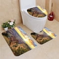 thumbnail image 1 of PUDMAD Horizontal View Famous Grand Canyon at Sunrise 3 Piece Bathroom Rugs Set Bath Rug Contour Mat and Toilet Lid Cover, 1 of 2