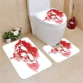 thumbnail image 1 of PUDMAD Horror House Skull in Watercolor Brush Stroke Gothic Skeleton Splash Voodoo P 3 Piece Bathroom Rugs Set Bath Rug Contour Mat and Toilet Lid Cover, 1 of 2