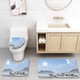 thumbnail image 1 of PUDMAD Horses Herd Wild Noble Horses Run in Snows a Fresh Winter Day Glorious Blue 3 Piece Bathroom Rugs Set Bath Rug Contour Mat and Toilet Lid Cover, 1 of 2