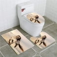thumbnail image 1 of PUDMAD Horses Wild Young Stallion Horse Running at Sunset Male Power Muscular Physique 3 Piece Bathroom Rugs Set Bath Rug Contour Mat and Toilet Lid Cover, 1 of 2