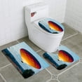 thumbnail image 1 of PUDMAD Hot Air Balloon Take Off 3 Piece Bathroom Rugs Set Bath Rug Contour Mat and Toilet Lid Cover, 1 of 2