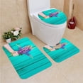 thumbnail image 1 of PUDMAD Human Hand is Holding a Bouquet Wildflowers Celebration Scene 3 Piece Bathroom Rugs Set Bath Rug Contour Mat and Toilet Lid Cover, 1 of 2