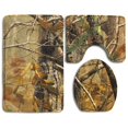 thumbnail image 1 of PUDMAD Hunting Camo 3 Piece Bathroom Rugs Set Bath Rug Contour Mat and Toilet Lid Cover, 1 of 2