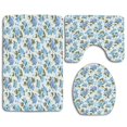 thumbnail image 1 of PUDMAD Hydrangea Flowers Over Wedding 3 Piece Bathroom Rugs Set Bath Rug Contour Mat and Toilet Lid Cover, 1 of 2