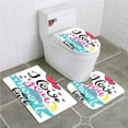 thumbnail image 1 of PUDMAD I Love You I Love You to Moon and Back Motivational Lifestyle Quote Partners 3 Piece Bathroom Rugs Set Bath Rug Contour Mat and Toilet Lid Cover, 1 of 2