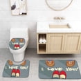 thumbnail image 1 of PUDMAD I Love You Man Woman Feet Couples Togetherness Love Life Romance Flirt Happiness Graphic 3 Piece Bathroom Rugs Set Bath Rug Contour Mat and Toilet Lid Cover, 1 of 2
