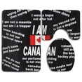 thumbnail image 1 of PUDMAD I'm AM Canadian 3 Piece Bathroom Rugs Set Bath Rug Contour Mat and Toilet Lid Cover, 1 of 2