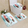 thumbnail image 1 of PUDMAD Ice Cream 3 Piece Bathroom Rugs Set Bath Rug Contour Mat and Toilet Lid Cover, 1 of 2