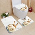thumbnail image 1 of PUDMAD Ice Cream 3 Piece Bathroom Rugs Set Bath Rug Contour Mat and Toilet Lid Cover, 1 of 2