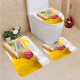 thumbnail image 1 of PUDMAD Ice Cream 3 Piece Bathroom Rugs Set Bath Rug Contour Mat and Toilet Lid Cover, 1 of 2