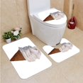 thumbnail image 1 of PUDMAD Ice Cream Cone 3 Piece Bathroom Rugs Set Bath Rug Contour Mat and Toilet Lid Cover, 1 of 2
