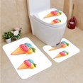 thumbnail image 1 of PUDMAD Ice Cream Cone Flavour Collection 3 Piece Bathroom Rugs Set Bath Rug Contour Mat and Toilet Lid Cover, 1 of 2