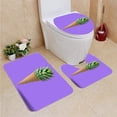 thumbnail image 1 of PUDMAD Ice Cream Cone Pineapple Leaves Bright Fruit Candy Concept 3 Piece Bathroom Rugs Set Bath Rug Contour Mat and Toilet Lid Cover, 1 of 2