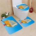 thumbnail image 1 of PUDMAD Ice Cream Cone Sign 3 Piece Bathroom Rugs Set Bath Rug Contour Mat and Toilet Lid Cover, 1 of 2
