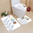 thumbnail image 1 of PUDMAD Ice Cream Scoops 3 Piece Bathroom Rugs Set Bath Rug Contour Mat and Toilet Lid Cover, 1 of 2