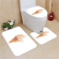 thumbnail image 1 of PUDMAD Ice Cream Watercolor 2 3 Piece Bathroom Rugs Set Bath Rug Contour Mat and Toilet Lid Cover, 1 of 2