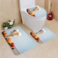 thumbnail image 1 of PUDMAD Ice Cream in Cones 3 Piece Bathroom Rugs Set Bath Rug Contour Mat and Toilet Lid Cover, 1 of 2