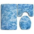 thumbnail image 1 of PUDMAD Ice Crystals 3 Piece Bathroom Rugs Set Bath Rug Contour Mat and Toilet Lid Cover, 1 of 2