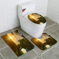 thumbnail image 1 of PUDMAD Idyllic Countryside Sunrise 3 Piece Bathroom Rugs Set Bath Rug Contour Mat and Toilet Lid Cover, 1 of 2