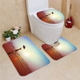thumbnail image 1 of PUDMAD Inspiration 3 Piece Bathroom Rugs Set Bath Rug Contour Mat and Toilet Lid Cover, 1 of 2