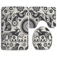 thumbnail image 1 of PUDMAD Inspiring 3 Piece Bathroom Rugs Set Bath Rug Contour Mat and Toilet Lid Cover, 1 of 2