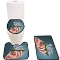 thumbnail image 1 of PUDMAD Intelligent buil h Phone for buil Make Green City 3 Piece Bathroom Rugs Set Bath Rug Contour Mat and Toilet Lid Cover, 1 of 2