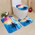 thumbnail image 1 of PUDMAD Island 3 Piece Bathroom Rugs Set Bath Rug Contour Mat and Toilet Lid Cover, 1 of 2