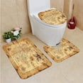 thumbnail image 1 of PUDMAD Island Map Super Treasure Map Grungy Rustic Pirates Gold Secret Sea History Theme 3 Piece Bathroom Rugs Set Bath Rug Contour Mat and Toilet Lid Cover, 1 of 2