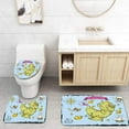 thumbnail image 1 of PUDMAD Island Map Treasure Island Skull Nautical Pirate Theme Fictional Fish Kids Theme 3 Piece Bathroom Rugs Set Bath Rug Contour Mat and Toilet Lid Cover, 1 of 2