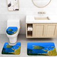 thumbnail image 1 of PUDMAD Island Mljet in Croatia View to Prozurska Luka 3 Piece Bathroom Rugs Set Bath Rug Contour Mat and Toilet Lid Cover, 1 of 2
