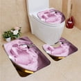 thumbnail image 1 of PUDMAD Italian ice Cream Artisanal Preparation 3 Piece Bathroom Rugs Set Bath Rug Contour Mat and Toilet Lid Cover, 1 of 2