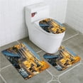 thumbnail image 1 of PUDMAD Italy Colosseum in Rome Amphitheater Ancient Historical Architecture Evening 3 Piece Bathroom Rugs Set Bath Rug Contour Mat and Toilet Lid Cover, 1 of 2