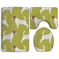 thumbnail image 1 of PUDMAD Jack Russell Terrier 3 Piece Bathroom Rugs Set Bath Rug Contour Mat and Toilet Lid Cover, 1 of 2