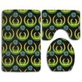 thumbnail image 1 of PUDMAD Jamaica Flag Eat Earth 3 Piece Bathroom Rugs Set Bath Rug Contour Mat and Toilet Lid Cover, 1 of 2